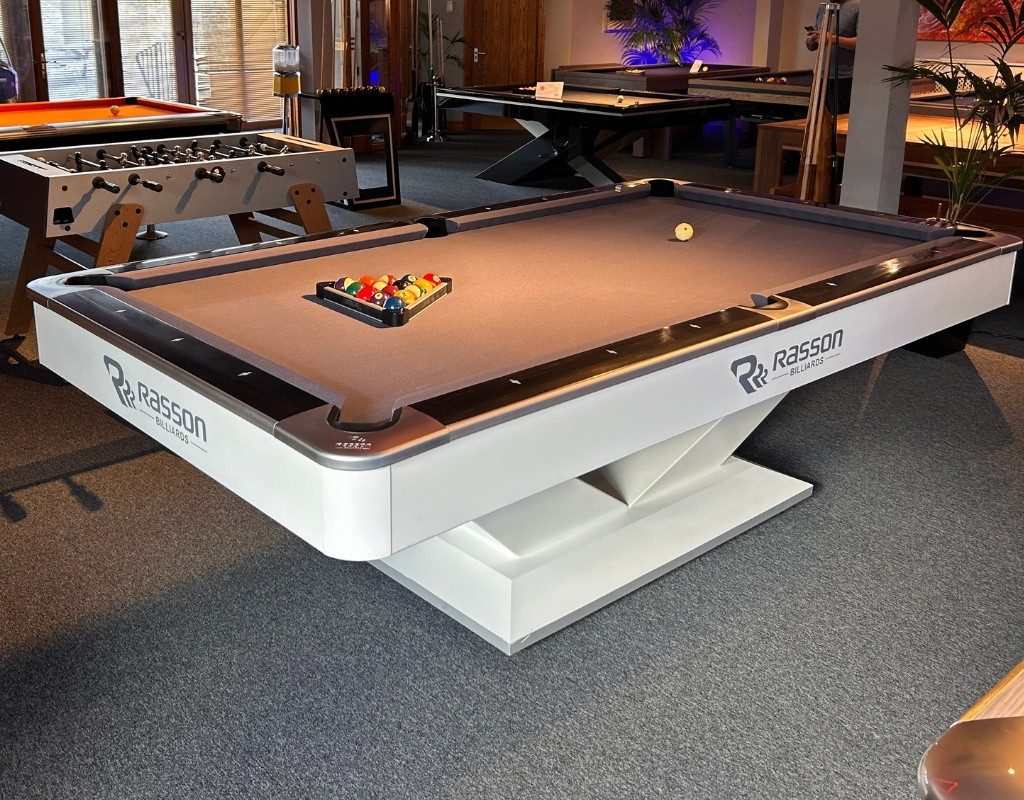 Rasson Victory II American Pool Table: White Finish - 8ft | Free